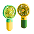 3-Speed Rechargeable Mini Hand Fan with Stand | Portable USB Handheld Cooling Fan for Kids, School Students & Office Desk