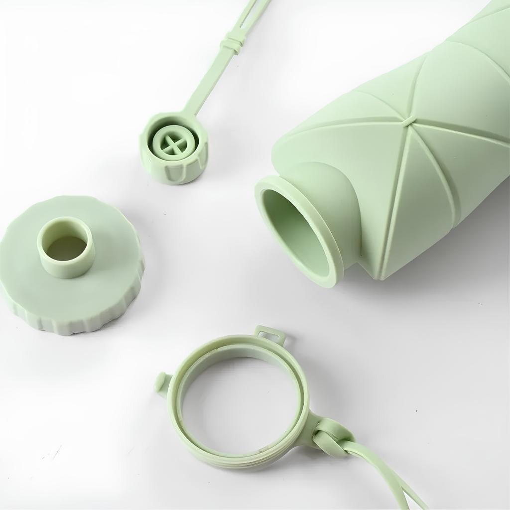 600ml Collapsible Silicon Travel Bottle - Portable & Foldable