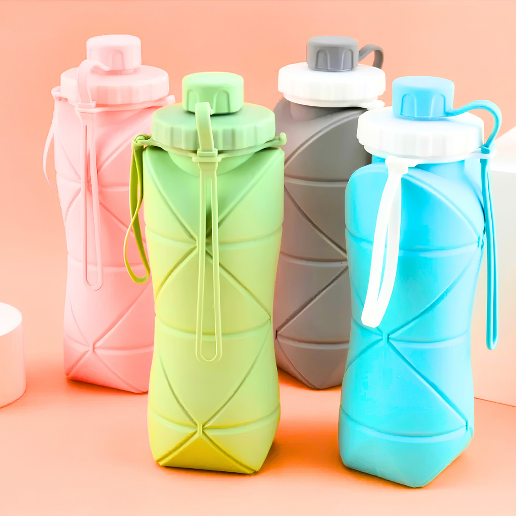 600ml Collapsible Silicon Travel Bottle - Portable & Foldable