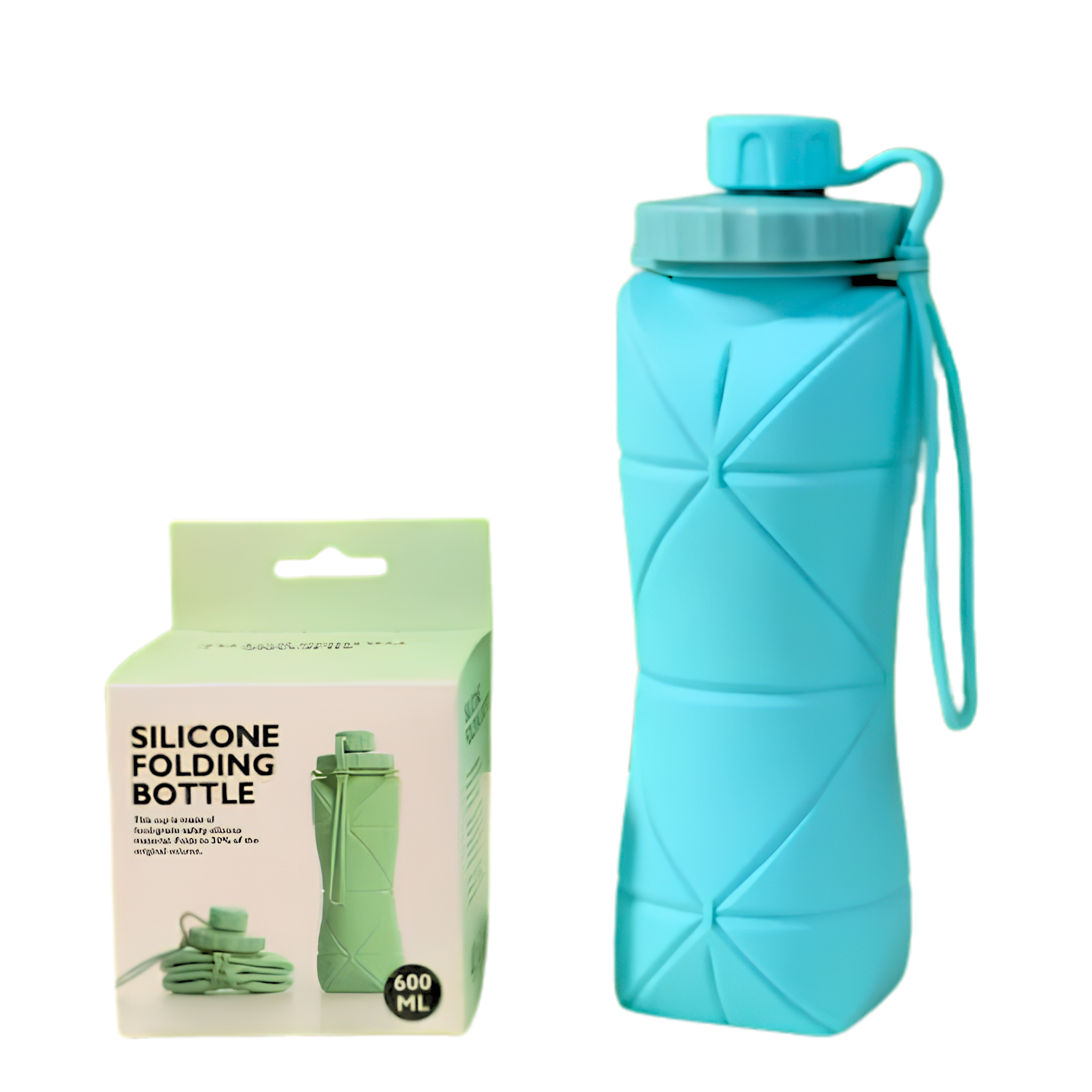600ml Collapsible Silicon Travel Bottle - Portable & Foldable